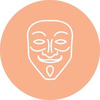 Mask Line Multi Circle Icon vector