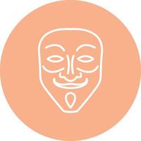 Mask Line Multi Circle Icon vector