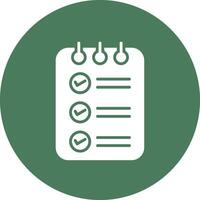 Check List Glyph Multi Circle Icon vector