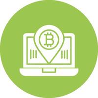 Bitcoin Location Glyph Multi Circle Icon vector