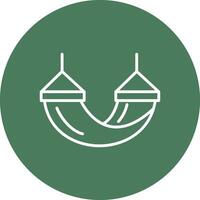 Hammock Line Multi Circle Icon vector