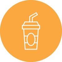 Cold Drink Line Multi Circle Icon vector