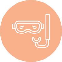 Goggles Line Multi Circle Icon vector