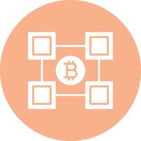 Blockchain Blockchain Glyph Multi Circle Icon vector