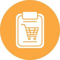 compras glifo multi circulo icono vector