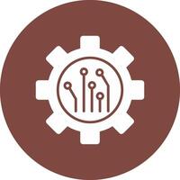 Mining Technology Glyph Multi Circle Icon vector