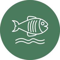 Flounder Line Multi Circle Icon vector