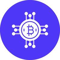 Bitcoin Bitcoin Glyph Multi Circle Icon vector