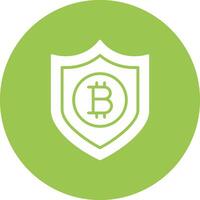 Bitcoin Secure Glyph Multi Circle Icon vector