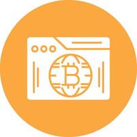Bitcoin Web Glyph Multi Circle Icon vector