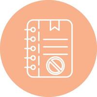 Notes Line Multi Circle Icon vector