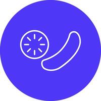 Cucumber Line Multi Circle Icon vector