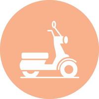 Scooter Glyph Multi Circle Icon vector