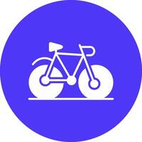 Bicycle Glyph Multi Circle Icon vector