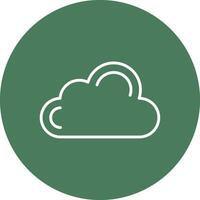 Cloud Line Multi Circle Icon vector