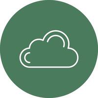 Cloud Line Multi Circle Icon vector