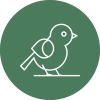 Bird Line Multi Circle Icon vector