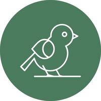 Bird Line Multi Circle Icon vector