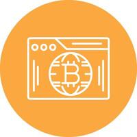 Bitcoin Web Line Multi Circle Icon vector