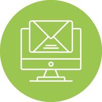 Mail Line Multi Circle Icon vector