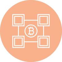 Blockchain Blockchain Line Multi Circle Icon vector