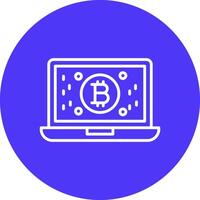 Bitcoin Earnings Line Multi Circle Icon vector