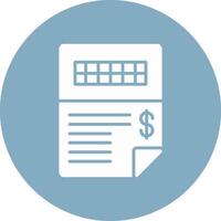 Invoice Glyph Multi Circle Icon vector