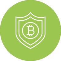 Bitcoin Secure Line Multi Circle Icon vector