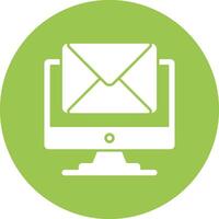 Mail Glyph Multi Circle Icon vector