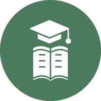 Learning Management Glyph Multi Circle Icon vector
