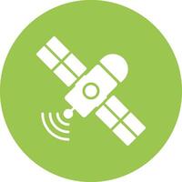 Satellite Glyph Multi Circle Icon vector