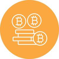 Bitcoins Bitcoins Line Multi Circle Icon vector