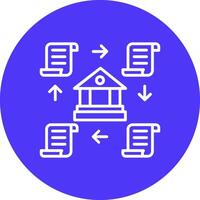 Distributed Ledger Line Multi Circle Icon vector