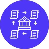 Distributed Ledger Line Multi Circle Icon vector