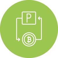 bitcoin paypal línea multi circulo icono vector