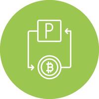 Bitcoin Paypal Line Multi Circle Icon vector