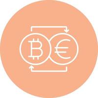 Bitcoin Changer Line Multi Circle Icon vector