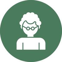 Scientist Glyph Multi Circle Icon vector