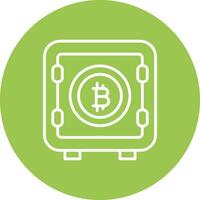 Bitcoin Storage Line Multi Circle Icon vector