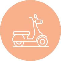 Scooter Line Multi Circle Icon vector