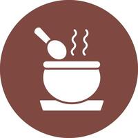 Soup Glyph Multi Circle Icon vector