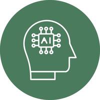 Cybernetics Line Multi Circle Icon vector