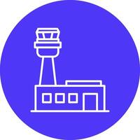 aeropuerto línea multi circulo icono vector