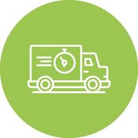 Fast Delivery Line Multi Circle Icon vector