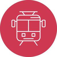 Old Tram Line Multi Circle Icon vector