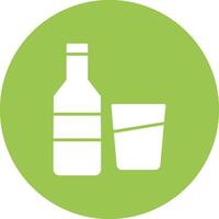 Wine Glyph Multi Circle Icon vector