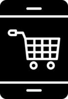 Mobile Commerce Glyph Icon vector