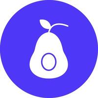 Avocado Glyph Multi Circle Icon vector
