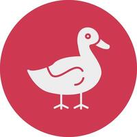 Duck Glyph Multi Circle Icon vector