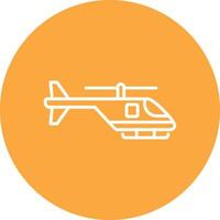 Helicopter Line Multi Circle Icon vector